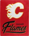 Northwest Nhl Calgary Flames Royal Plush Raschel Throw Blanket New 50" X 60". Fixed Price $24.99.