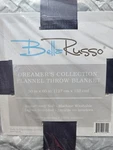 New Bella Russo Flannel Throw Blanket 50" 60" Luxuriously Soft. Fixed Price $15.00.