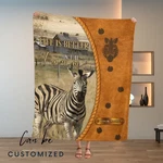 Personalized Zebra Sherpa Blanket, Country Farm Throw, Custom Fleece. Fixed Price $42.14.