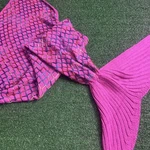 Mermaid Tail Crochet Blanket Purple By Amyhomie For Children. Fixed Price $15.40.