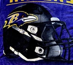 Baltimore Ravens Northwest Micro Plush Throw Blanket Mancave Big Helmet 57"X41". Fixed Price $23.98.