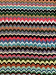 Afghan Crochet Throw Blanket Groovy Handmade Ripple Wavy Line Multicolor 66X64. Fixed Price $33.99.