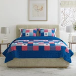 All American Quilted Blanket Red White Blue Bedspread Twin Queen King. Fixed Price $34.99.