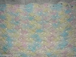 Handcrafted Crochet Baby Quilt Blanket Throw Pink Yellow Blue White. Fixed Price $39.99.