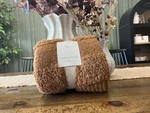 Threshold 60X50" Cozy Bubble-knit Stripes Wool Knitted Throw Blanket, Tan New. Fixed Price $35.00.