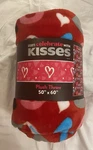 Hershey Kisses Plush Throw Blanket 50X60 Valentine Xo Hearts. Fixed Price $24.00.