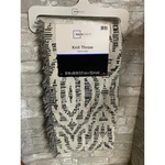 Mainstays Knit Throw Service Ikat Soothing Gray Fringe 50 X 60 New. Fixed Price $16.00.