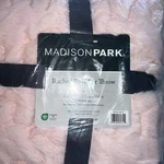 Madison Park Ruched Reversible Faux-fur Throw, 50" 60", Blush (TRW2). Fixed Price $49.99.