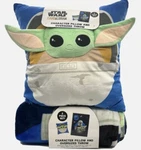 Disney Star Wars The Mandalorian Child 2 Pc Set Character Pillow Oversized Throw. Fixed Price $50.00.