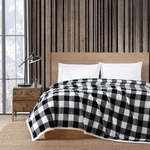 Eddie Bauer Size Blanket, Ultra-soft Queen, Cabin Plaid Black Check. Fixed Price $38.76.