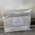 Melange Home Silk Fleece Cotton Blanket W/satin Border Twin Ivory White Nwot. Fixed Price $149.95.