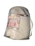 Ugg Casey Reversible Twin Comforter Pink White Bedding Blanket - No Sham. Fixed Price $49.00.