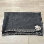 Poyet Motte France Pure Wool Shrunk Blanket Gray Heavyweight 63 X38. Fixed Price $59.99.