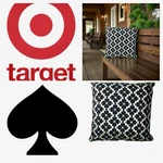 Kate Spade Target Black White Floral Design 20" Square Accent Throw Pillow. Fixed Price $35.97.