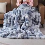 Blanketsolution Tie-dye Blue Faux Fur Throw For Couch Double-sided. Fixed Price $98.66.