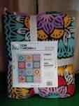 No Sew Throw Kit 12-SQUARE Quiltprint 48 X 60" Anti-pill Fleece Joann Fabric New. Fixed Price $25.00.