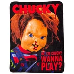 Silver Buffalo Chucky Hi I'm Wanna Play 50" X 60" Fleece Throw, Soft And. Fixed Price $41.34.