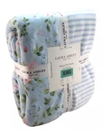 Laura Ashley Shabby Chic Vintage Blue Floral Plush King Size Blanket. Fixed Price $89.97.