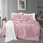 Alazuria Size Duvet Cover - 3 Piece Bedding Set (1 Queen, Pastel Mauve. Fixed Price $34.99.