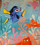 Large Disney Finding Nemo Fleece Blanket / Throw Dory & 86" X 72". Fixed Price $19.95.