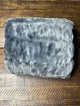 Pottery Barn Oversized Ruched Faux Fur Throw Blanket 60X80" Steel Blue New!. Fixed Price $220.00.