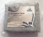 Throw Blanket Woven Couch Bed Sofa 50"X60" Gray White Fringe Country Camping. Fixed Price $16.98.