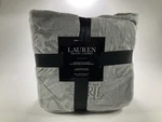 Lauren Ralph Micromink Blanket King Gray Plush Fleece Rl Logo 108X90 Nwt. Fixed Price $62.99.