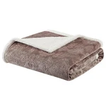 Madison Park Elma Luxury Oversized Textured Plush Throw Brown 60X70". Fixed Price $16.20.