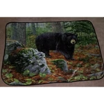 Black Bear Fleece Blanket Northwest Realm Lap Throw Forest Trees James Hautman. Fixed Price $28.66.