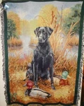 New Labradour Retriever Black Picken Tapestry Afghan Throw Blanket. Fixed Price $24.99.