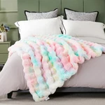 Dreamnine Oversized Colorful Soft Thick Bubble Faux Fur Throw Blanket Twin Si.... Fixed Price $127.68.