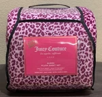 Juicy Couture Plum/pink Leopard Print 4-PIECE Queen Plush Sheet Set Soft & Cozy. Fixed Price $56.99.