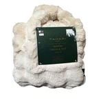 Tahari Home Fashion Throw & Tote Faux Fur Ivory Beige 50 60 Soft Fuzzy. Fixed Price $145.00.