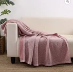 (2) Mainstays Red Lightweight Sweater Fleece Throw Blanket 50 X 60". Fixed Price $13.99.