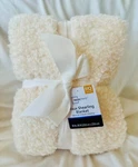 Mainstays Faux Shearling Blanket, Ivory, Full/queen 90"X90", For Adult. Fixed Price $18.97.