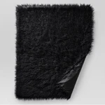 Target Project 62 Mongolian Faux Fur Throw Blanket Black 50" 60" New. Fixed Price $25.00.