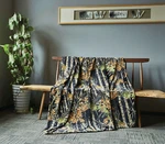 Black Camouflage & Natural Woods Twin Fleece Cashmere Blanket 60" X 80" Nwt. Fixed Price $39.99.