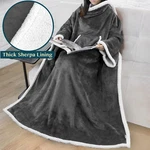 Fleece Wearable Tv Blanket With Sleeves Front Pocket Robe Warn Soft Gift. Fixed Price $42.99.
