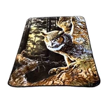 Royal Plush Raschel Throw Blanket 50 X 60 In, American Heritage Supermoon Owl. Fixed Price $18.00.