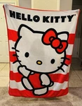 Hello Kitty Blanket Waving Stripes (46 X 60 In.) Silky Soft Throw. Fixed Price $21.98.