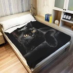 Yisumei Black Cat Throw Blanket Modern Decorative 50"X60",. Fixed Price $40.66.