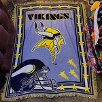 Vintage Minnesota Vikings Tapestry Throw Blanket Rug 60X48 Nfl Northwest Usa. Fixed Price $32.92.