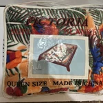 Victoria Super Soft Blanket Queen Size Peacock Pattern. Fixed Price $35.00.