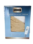 Sunbeam Reversible Sherpa Heated Throw Blanket - Honey. Fixed Price $39.74.