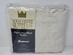 Vtg Fieldcrest Royal Velvet Supreme Pima Cotton Blend Blanket, Twin Size, Ivory. Fixed Price $59.99.