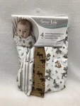 Trend Lab 4 Pack Flannel Receiving Blankets Baby Animals Fox Deer Moose Bunny. Fixed Price $28.39.