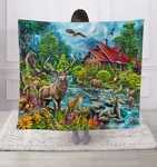 Regal Comfort - Mountain Valley Faux Fur Printed Throw Blanket 50"X60". Fixed Price $23.99.