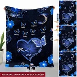 Butterfly Grandkids Heart Infinity Love Personalized Blanket Gift. Fixed Price $102.00.