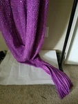 Bg Sparkly Purple Adult Mermaid Tail Blanket Crochet. Fixed Price $30.00.