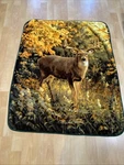 Northwest Blanket Throw American Heritage Royal Plush Deer 48X60 Reds Of Fall. Fixed Price $35.00.